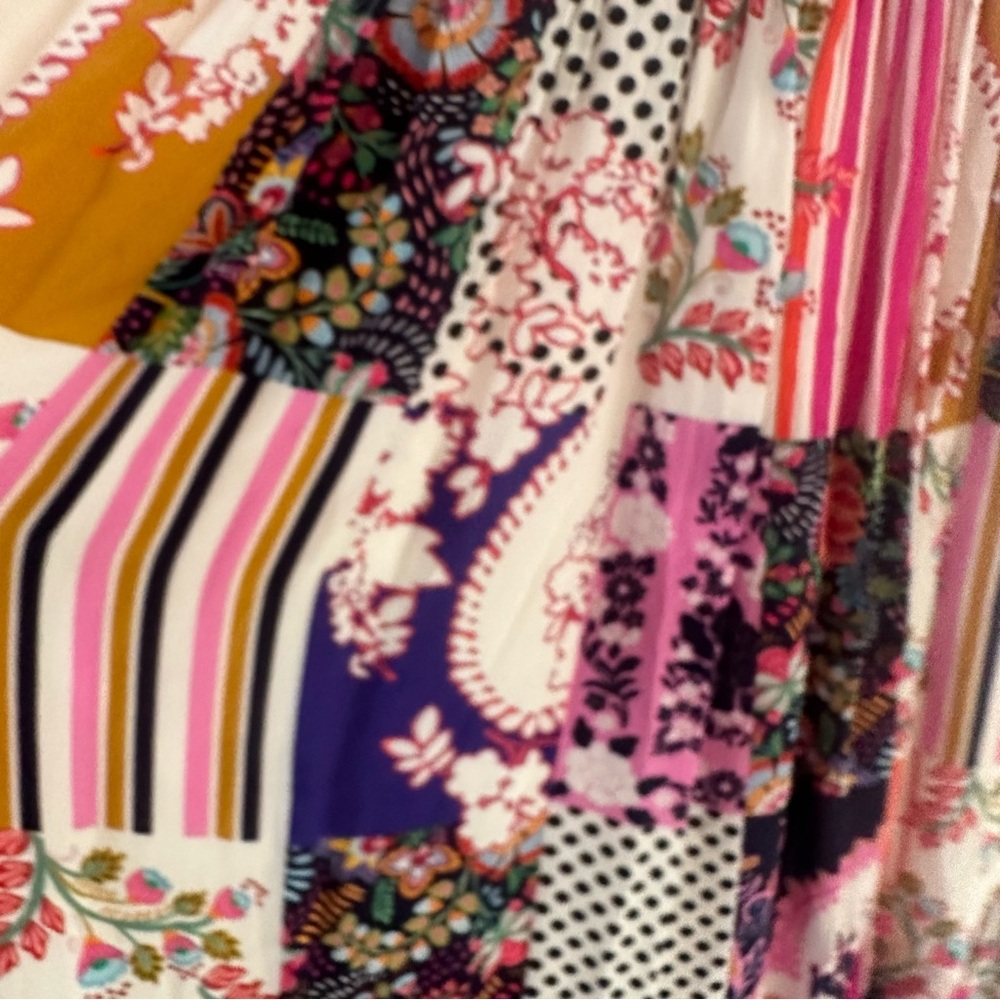 Anthropology Patchwork Multicolor Midi Dress Sz 6 - image 6